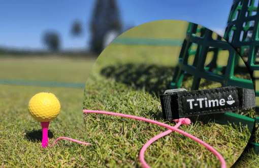 T-Time® Golf Tee Holder for Driving Range Simulator Practice. Swing Training Aid. Fits Most Tees. Unique Protected Design ©