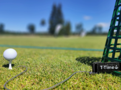 T-Time® Golf Tee Holder for Driving Range Simulator Practice. Swing Training Aid. Fits Most Tees. Unique Protected Design ©