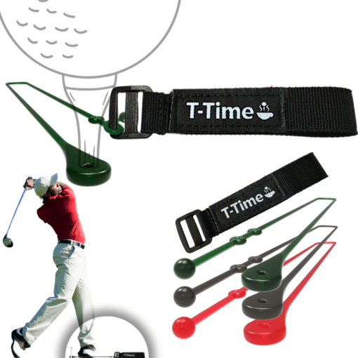 T-Time® Golf Tee Anchor Leash for Driving Range & Simulator Practice, New 2025 Improved Design, Indoor/Outdoor Use. Unique Protected Design ©