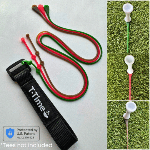 T-Time® Golf Tee Anchor Leash – Driving Range & Simulator Practice Aid (2025 Indoor/Outdoor US Patented © Model) - Image 3